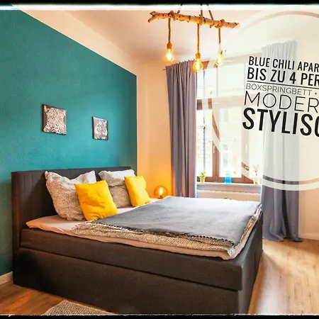 Blue Chili 18 Zentrales City-Apartment Am Hasselbachplatz, 4 Personen Magdeburg Eksteriør billede